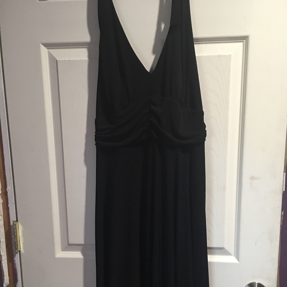 Halter top black dress